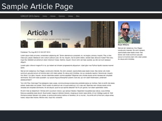 Sample Article Page
 