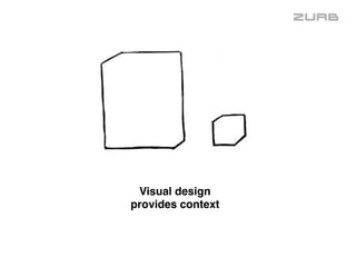  
Visual design  
provides context
 