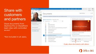 Share directly from
Office applications

Easily share documents with others

 
