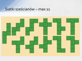 Siatki sześcianów – max 11
 