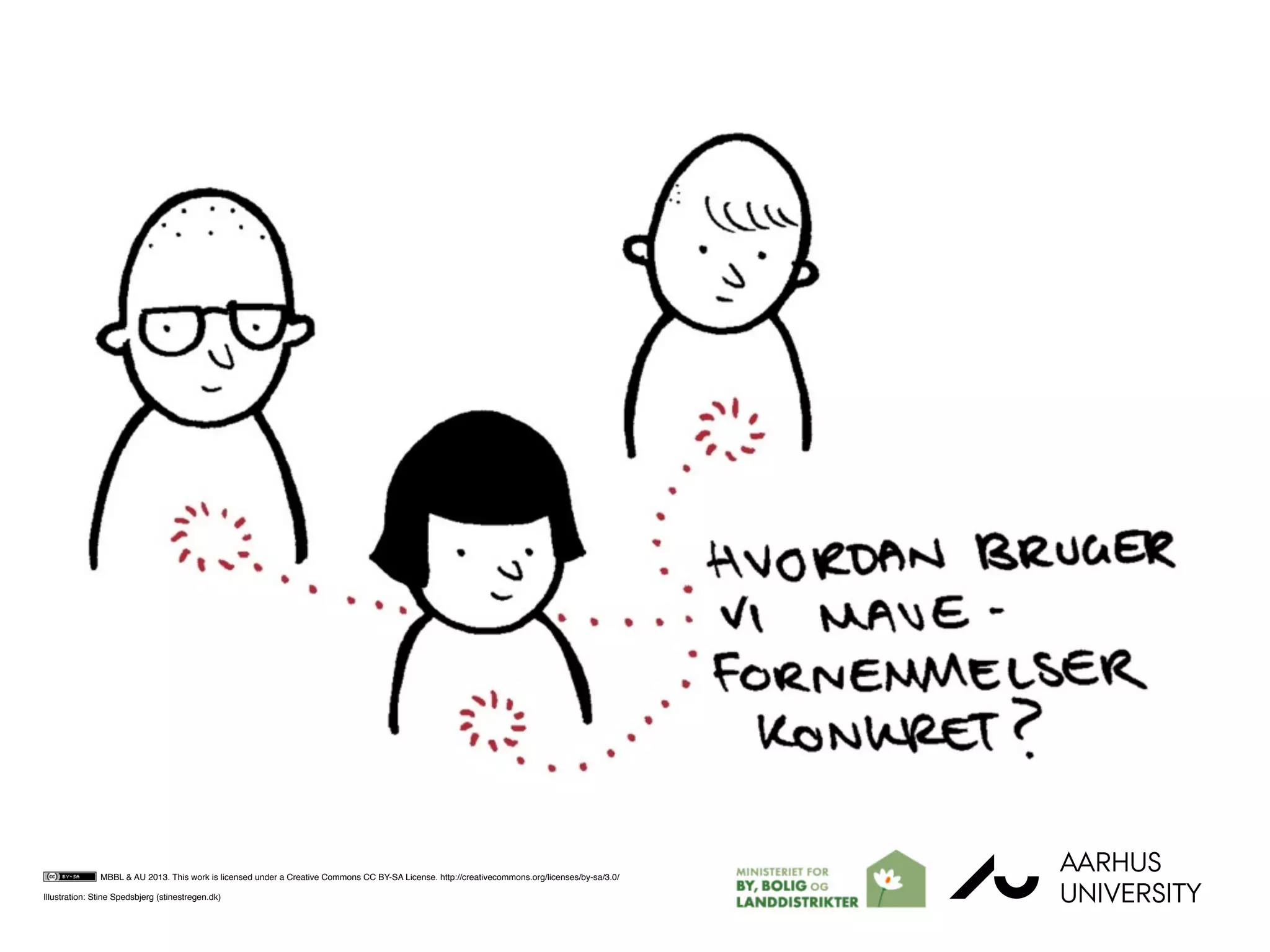 AU
AARHUS
UNIVERSITY
MBBL & AU 2013. This work is licensed under a Creative Commons CC BY-SA License. http://creativecommons.org/licenses/by-sa/3.0/
Illustration: Stine Spedsbjerg (stinestregen.dk)
 