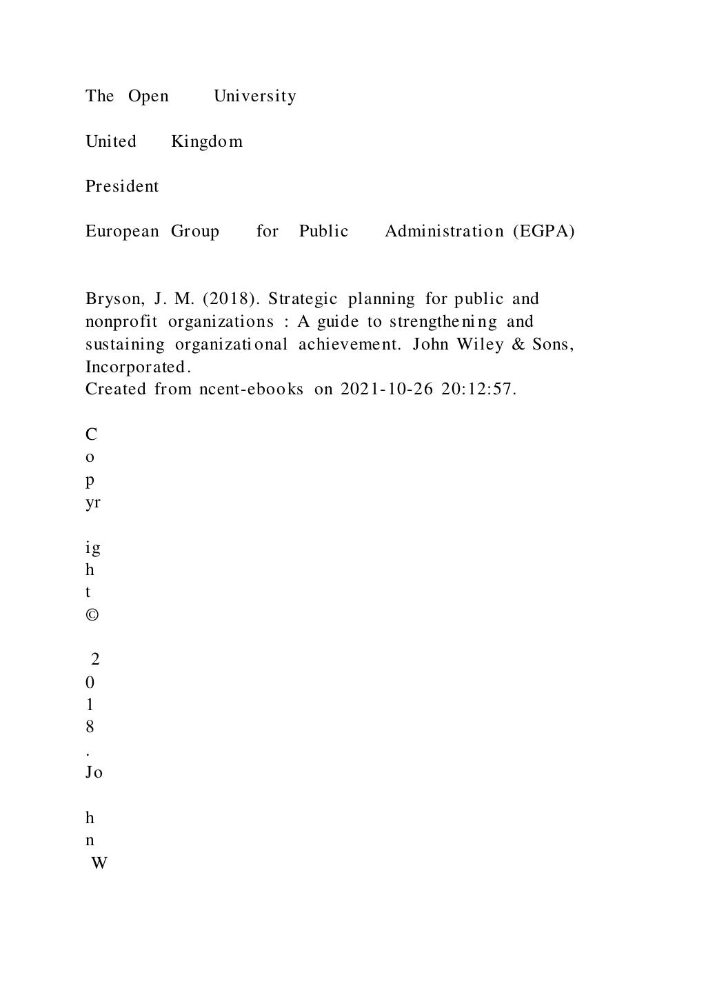 希少　Visual Strategy John M. Bryson 希少 Visual Strategy John M. Bryson 希少 Visual Strategy John M