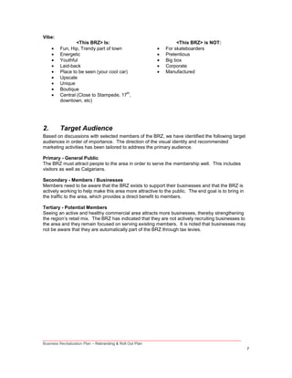 Business Revitalization Zone - Rebranding & Roll Out Plan