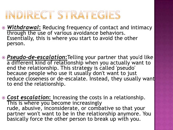 Strategy For Terminating Relationship