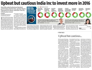 Upbeat but cautions India Inc to invest more in 2016