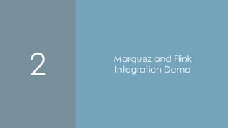 Marquez and Flink
Integration Demo
2
 
