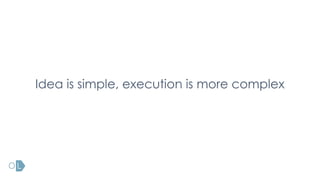 Idea is simple, execution is more complex
 
