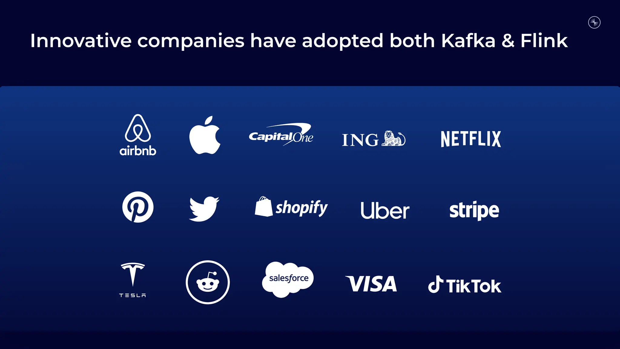 Innovative companies have adopted both Kafka & Flink 