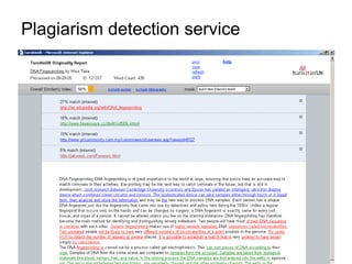 Plagiarism detection service 