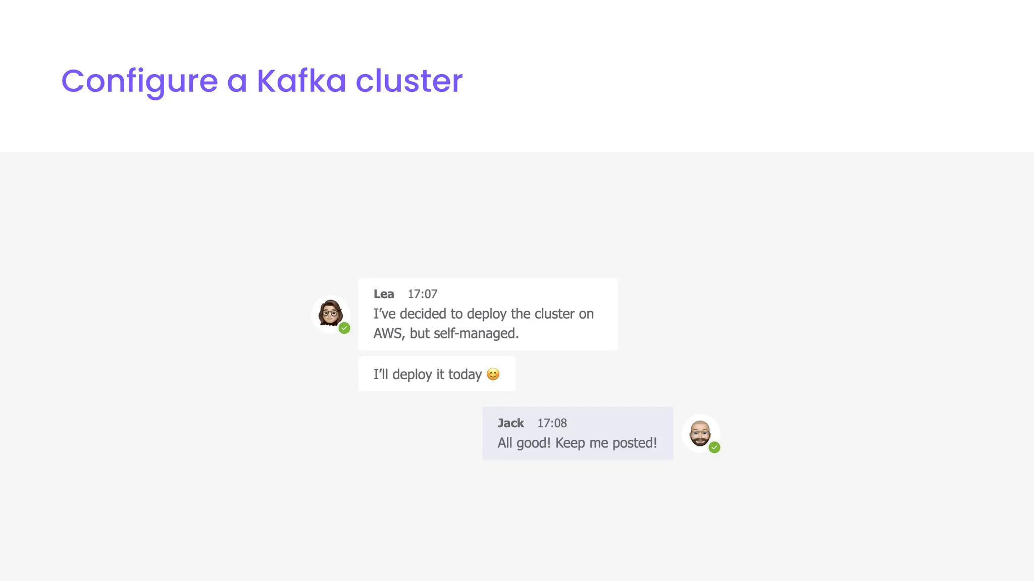 Configure a Kafka cluster
 