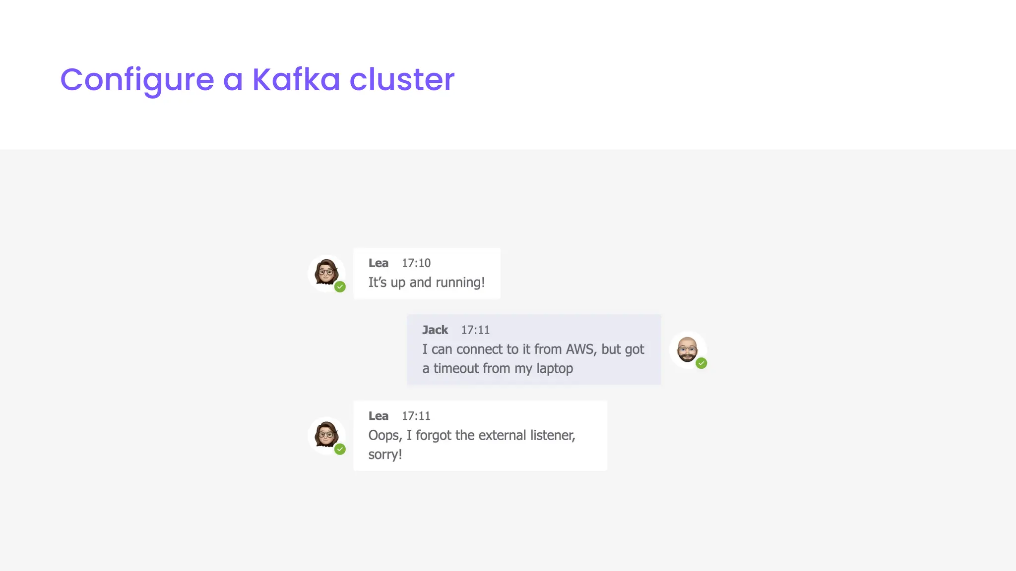 Configure a Kafka cluster
 