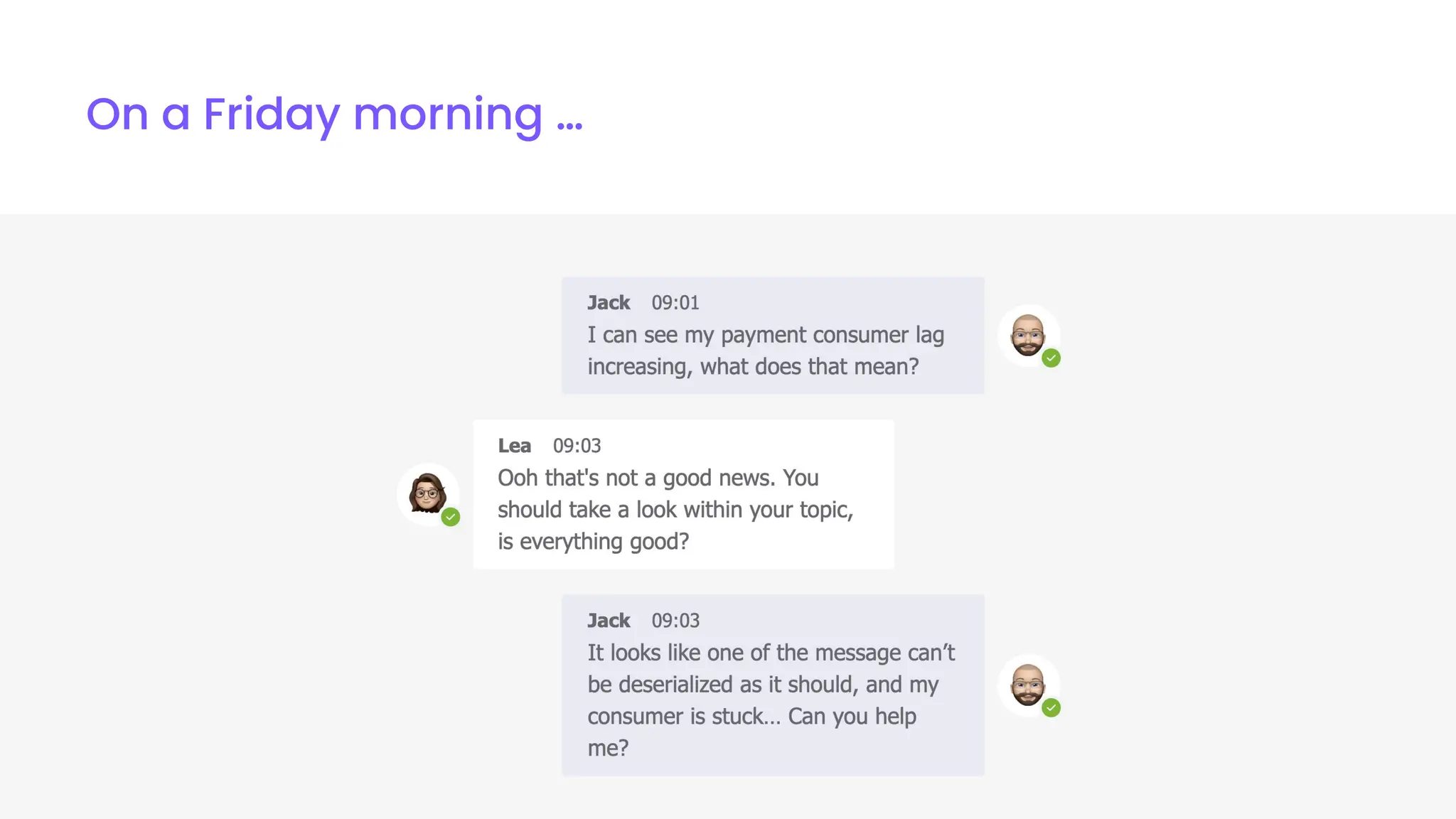 On a Friday morning …
 