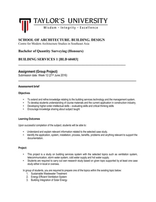 Assignment - Building Services 1 | PDF