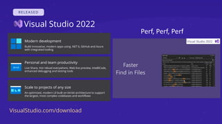 【BS1】What’s new in visual studio 2022 and c# 10 | PDF