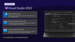 【BS1】What’s new in visual studio 2022 and c# 10 | PDF