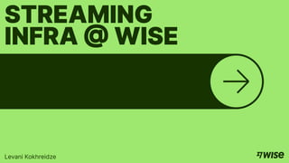 Streaming Infrastructure at Wise with Levani Kokhreidze