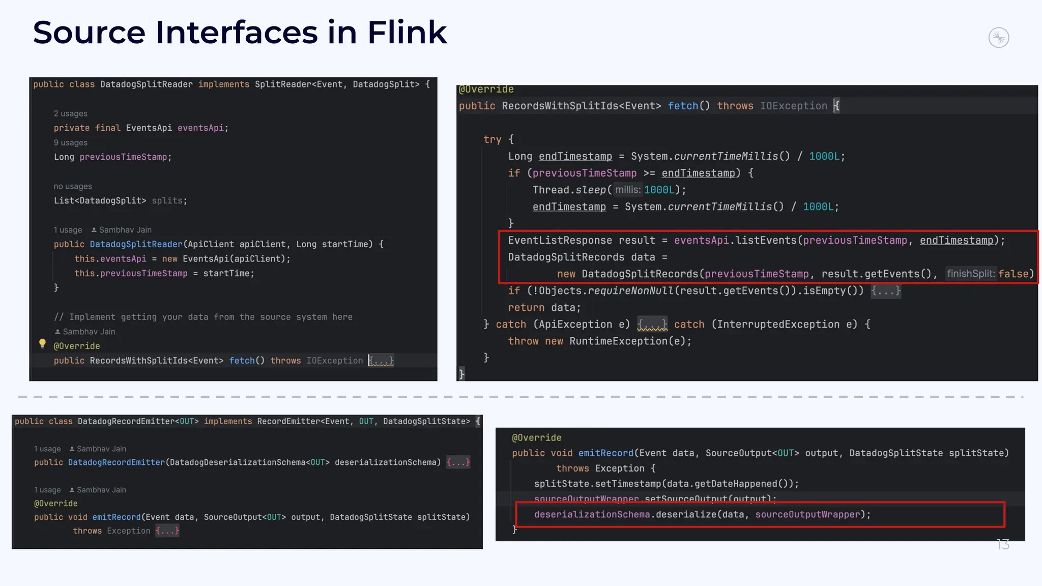 Source Interfaces in Flink 13 