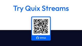 Quix Streams — Kafka Summit 2023 | 36
GitHub
Try Quix Streams
 