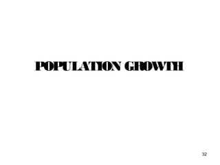 POPULATION GROWTH
32
 