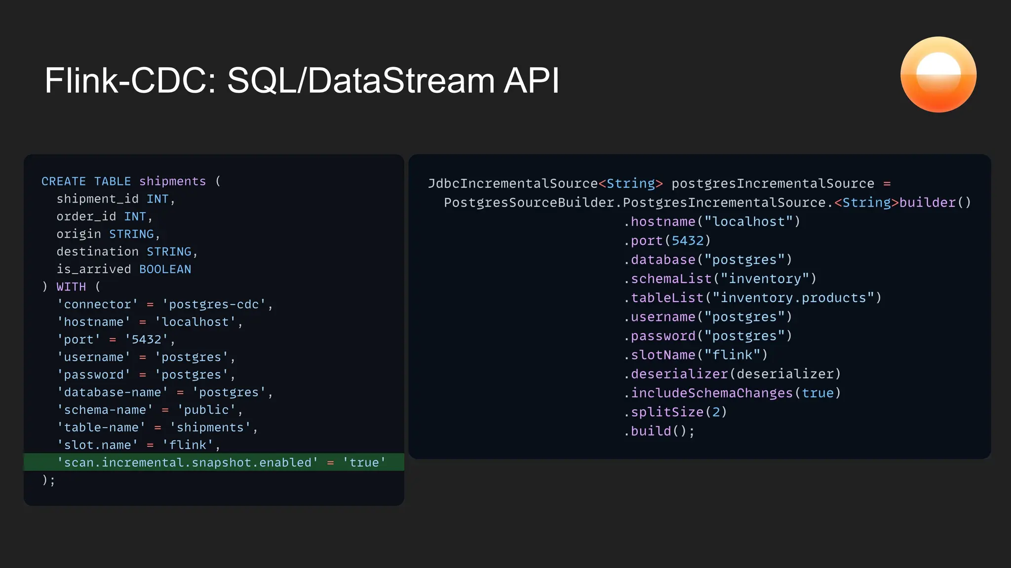 Flink-CDC: SQL/DataStream API
 