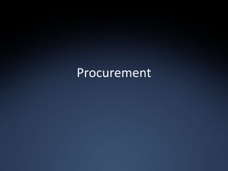 Procurement 