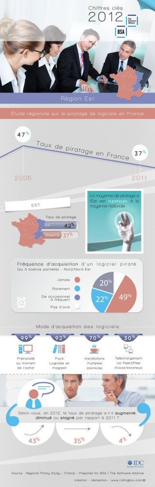[Est de la France] Etude régionale sur le piratage de logiciels dans l'Est de la France - BSA | The Software Alliance / IDC