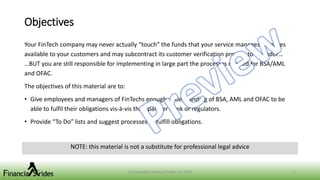 BSA AML OFAC training preview | PPTX