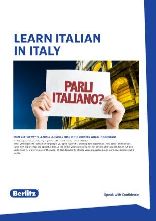Berlitz Study Abroad in Rome and Milan, Italy