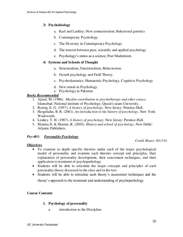 Bs applied psychology
