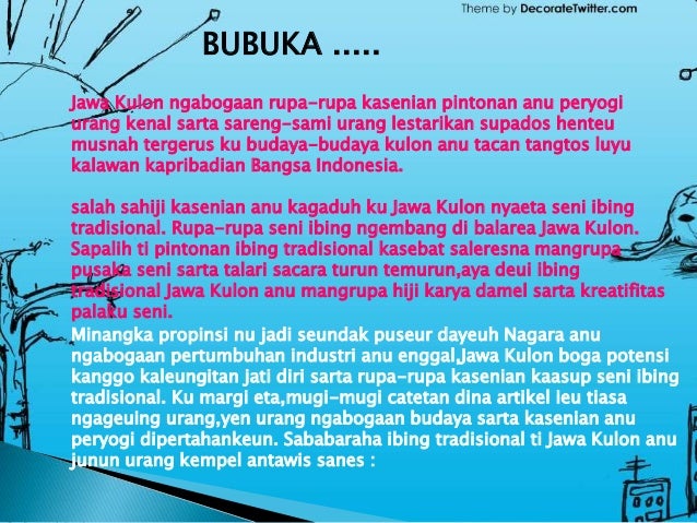 Tari - Tarian khas Jawa Barat " Basa Sunda