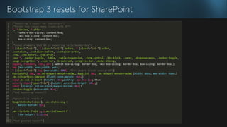 Bootstrap 3 resets for SharePoint 
 