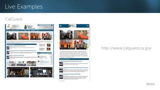 Live Examples 
CalGuard 
http://www.calguard.ca.gov 
 