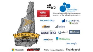 Was made possible by the generous 
support of the following sponsors… 
And by your participation… Thank you! 
 