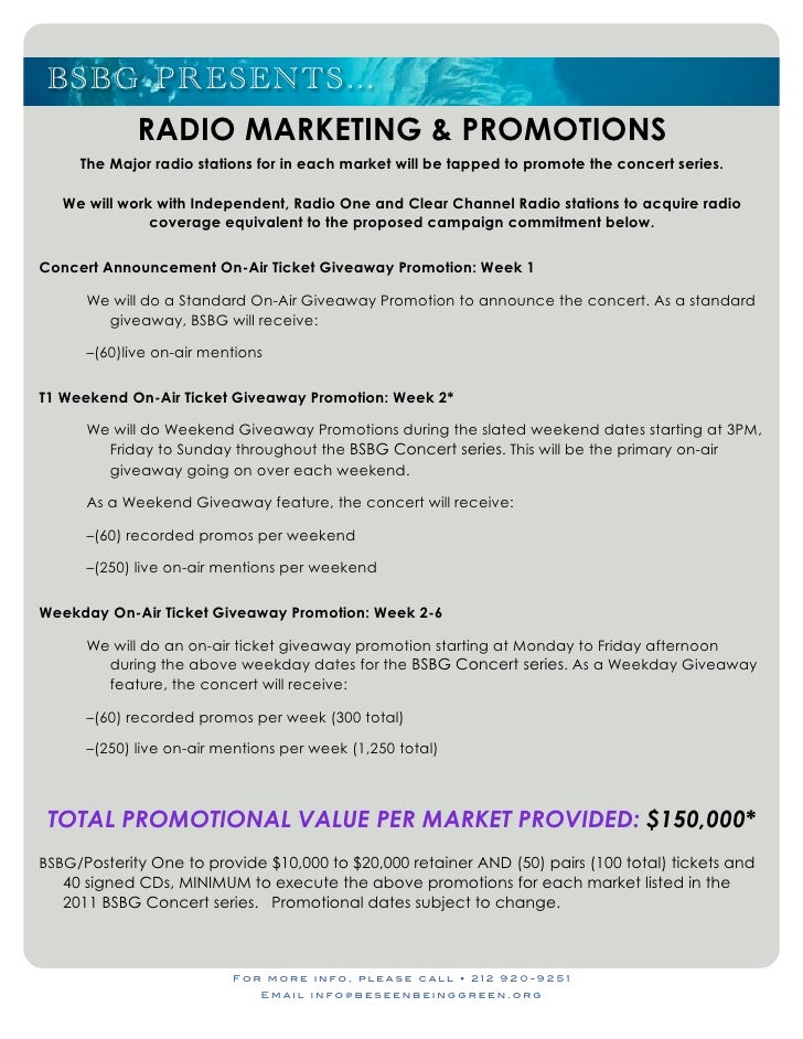 radio show sponsorship proposal