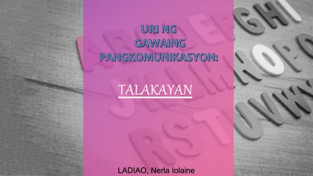 MGA GAWAING PANG KOMUNIKASYON NG MGA PILIPINO | PPTX