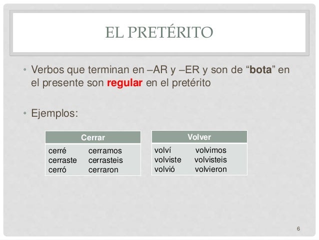BSB - Lección 2: El pretérito de los verbos