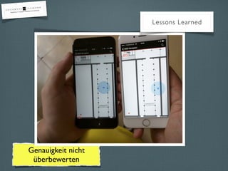Genauigkeit nicht
überbewerten
Lessons Learned
 