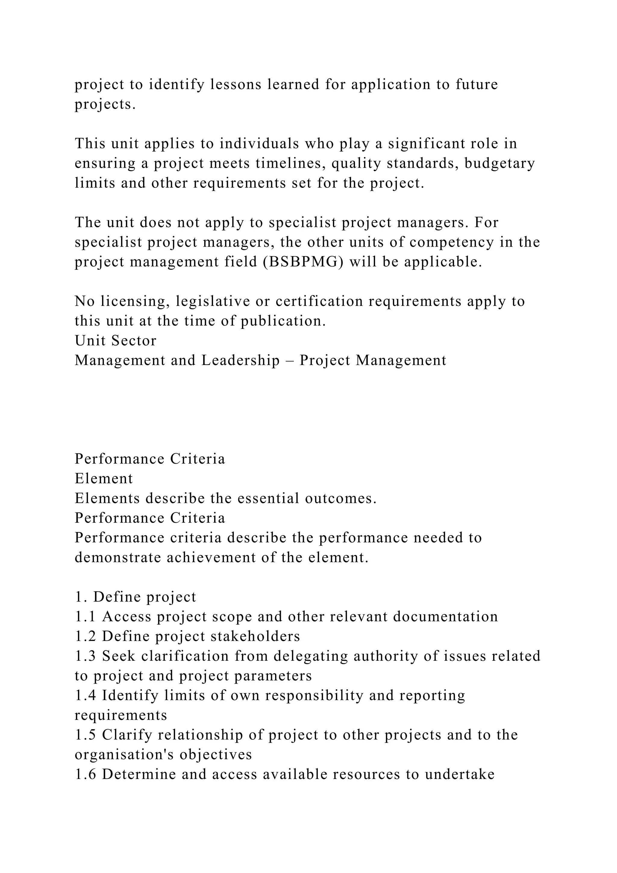 BSBPMG522 Undertake project work1HousekeepingE.docx