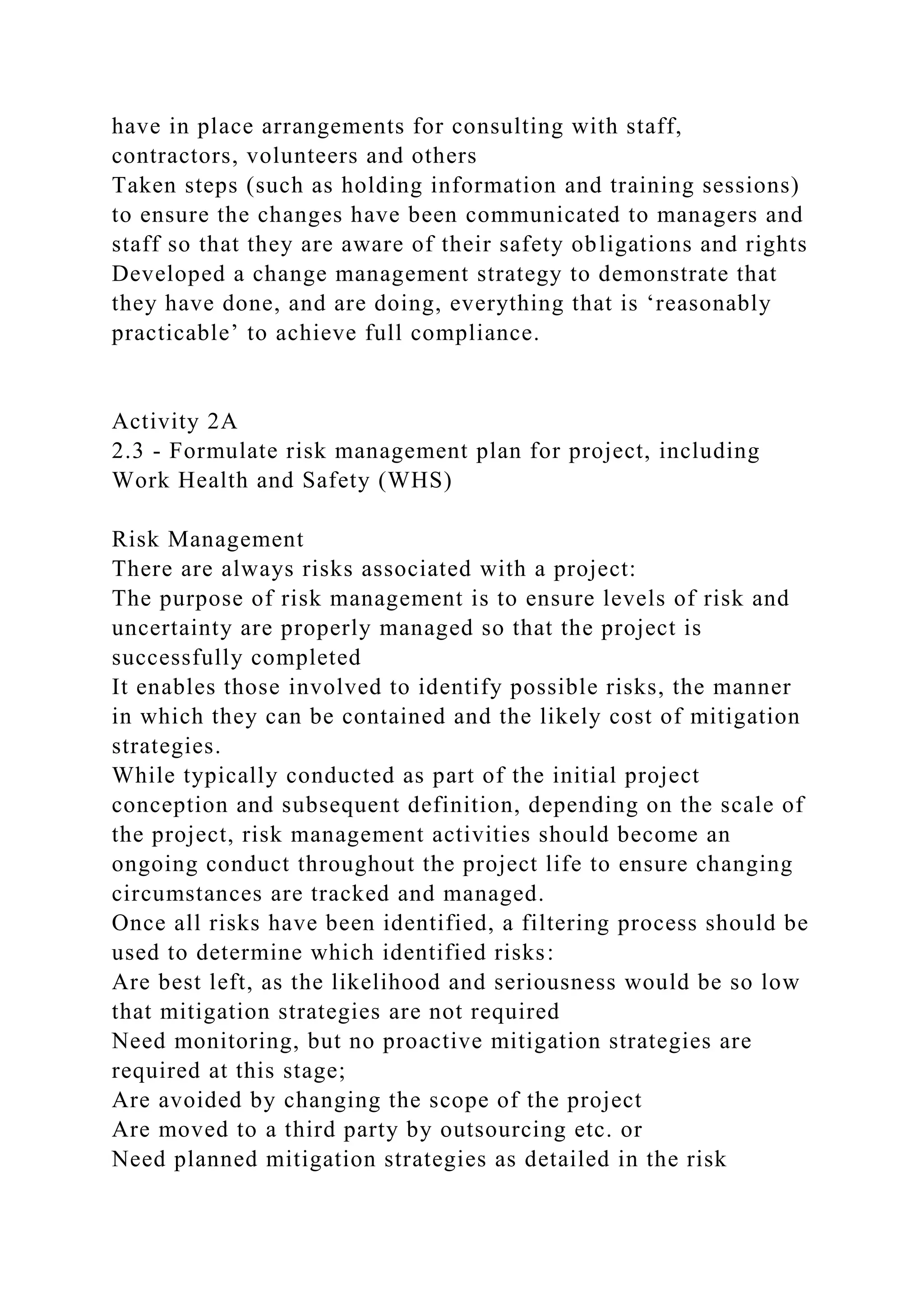 BSBPMG522 Undertake project work1HousekeepingE.docx