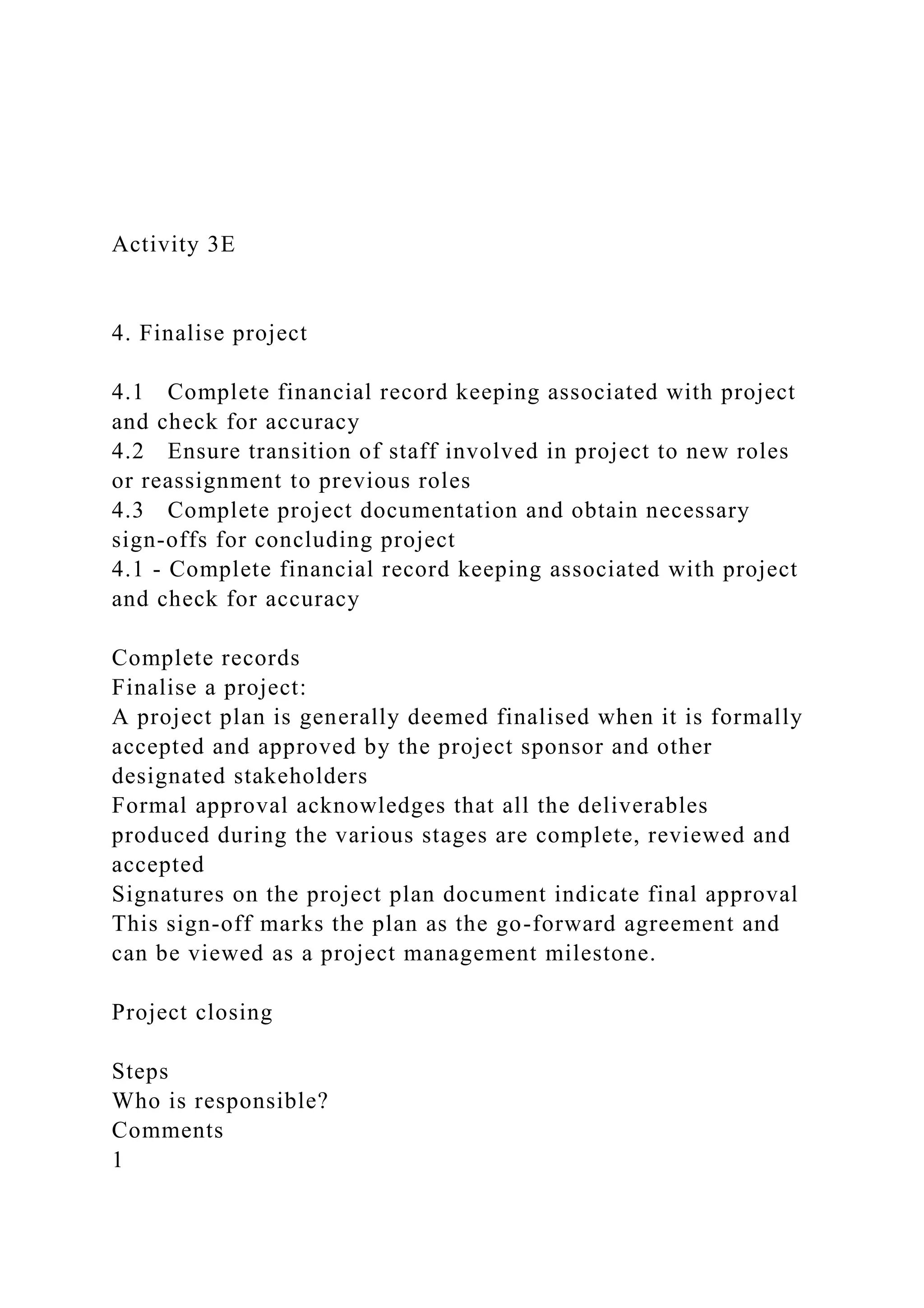 BSBPMG522 Undertake project work1HousekeepingE.docx