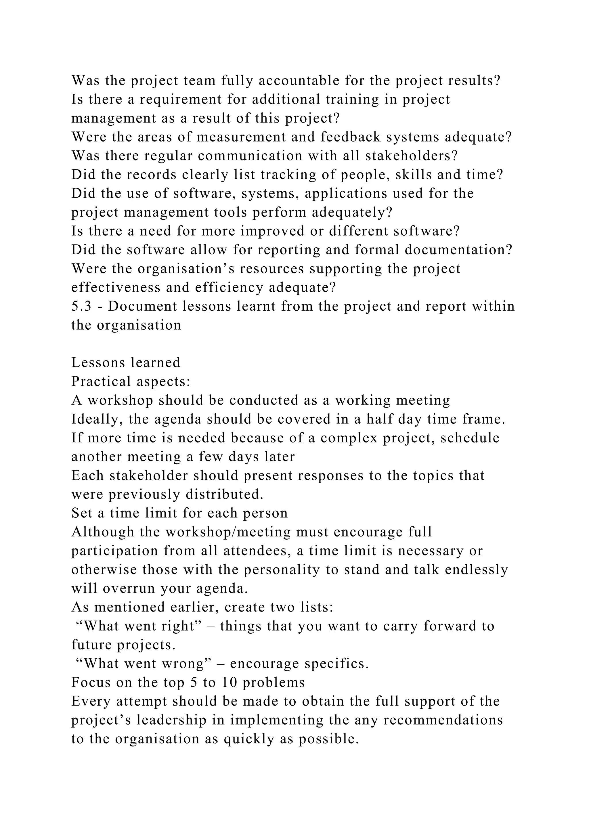 BSBPMG522 Undertake project work1HousekeepingE.docx