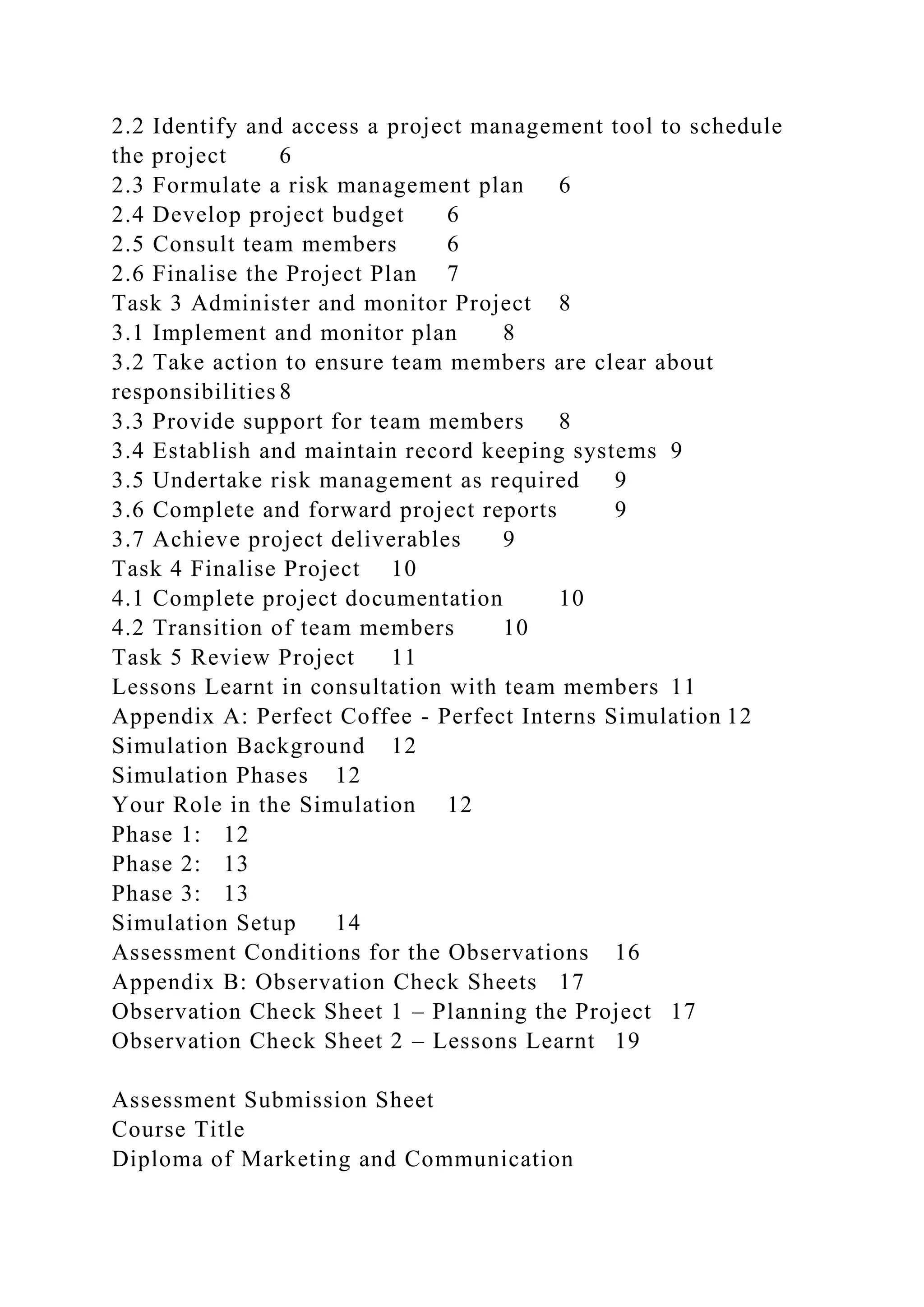 BSBPMG522 Undertake project work1HousekeepingE.docx