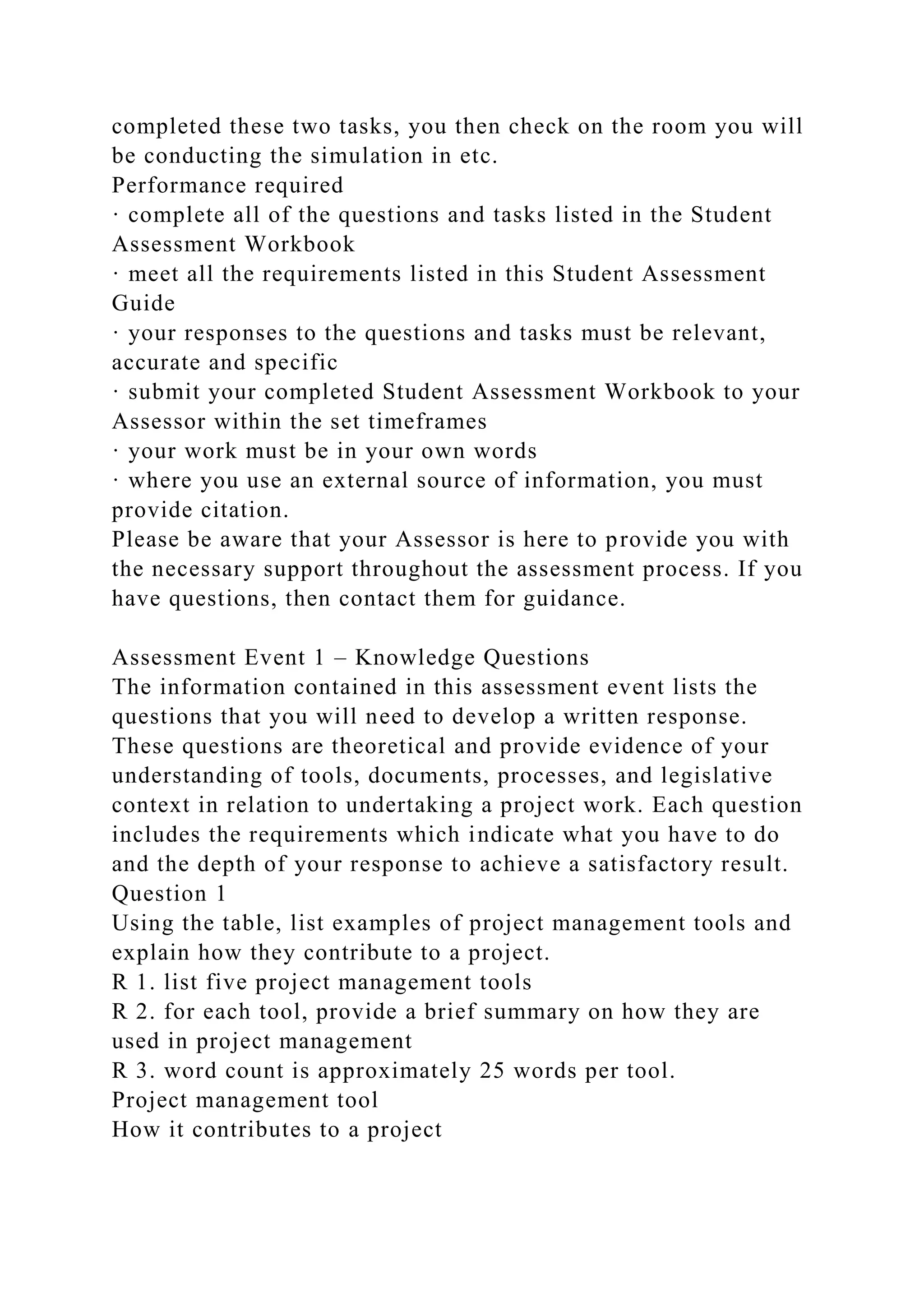 BSBPMG522 Undertake project work1HousekeepingE.docx