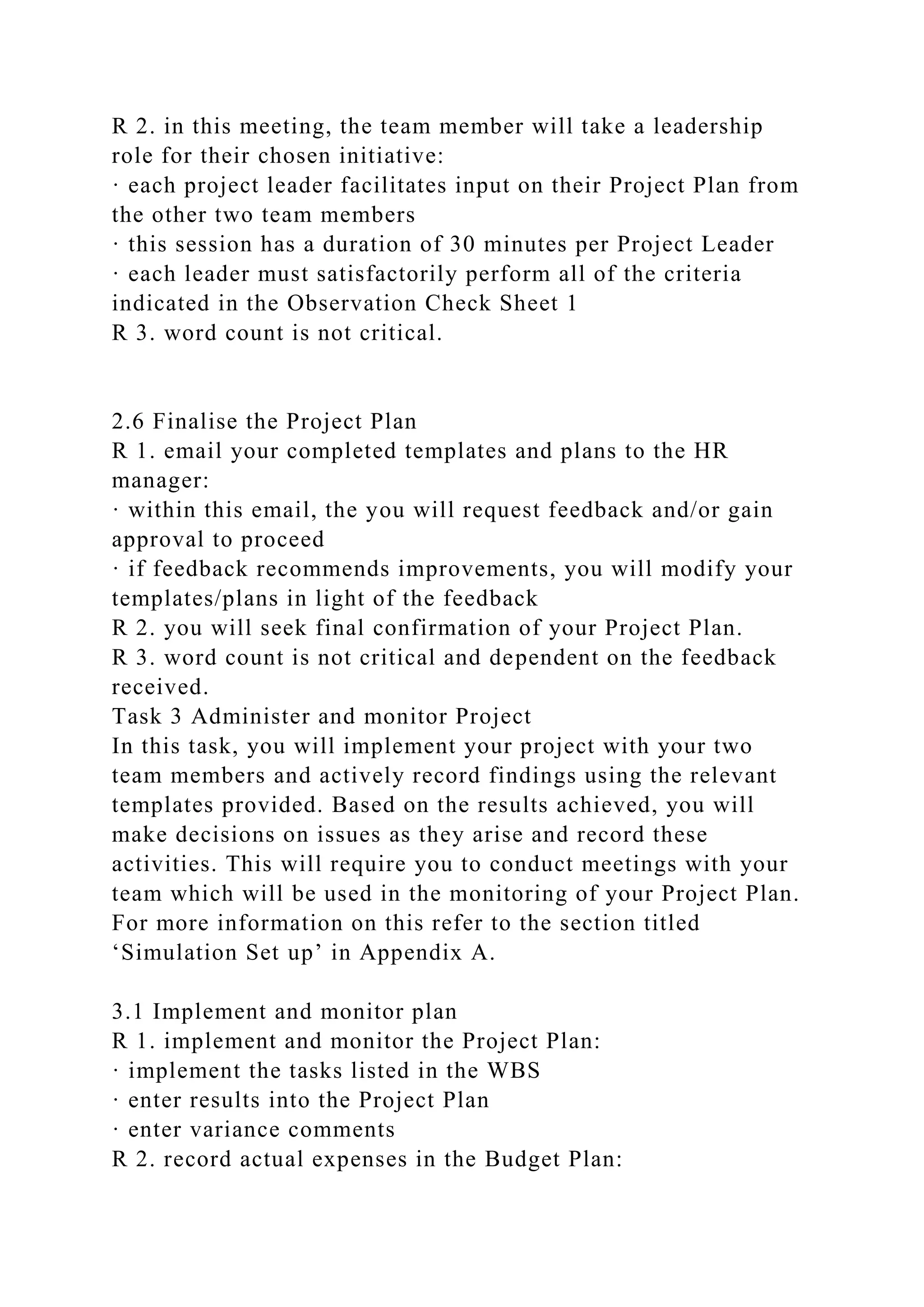 BSBPMG522 Undertake project work1HousekeepingE.docx