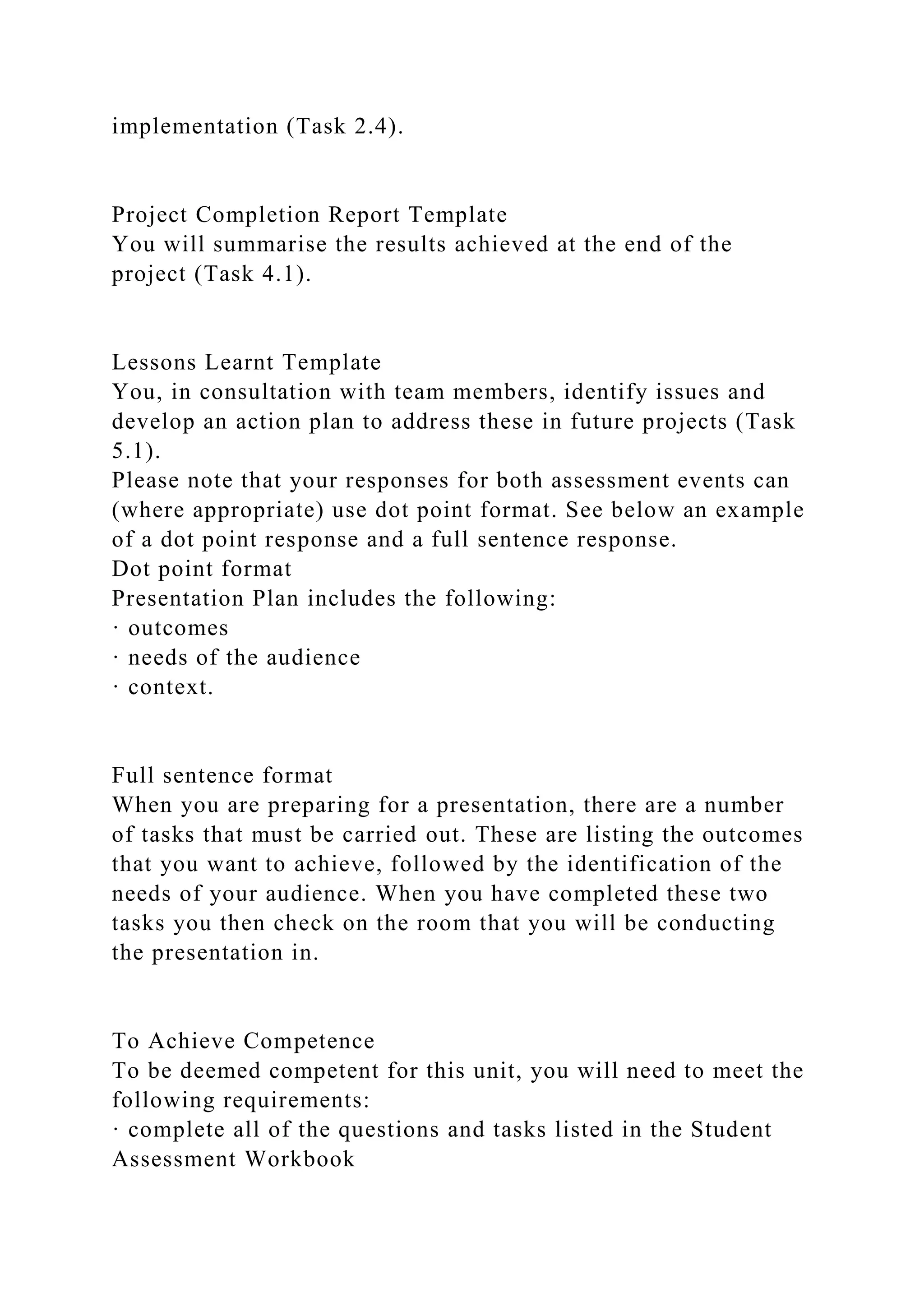 BSBPMG522 Undertake project work1HousekeepingE.docx