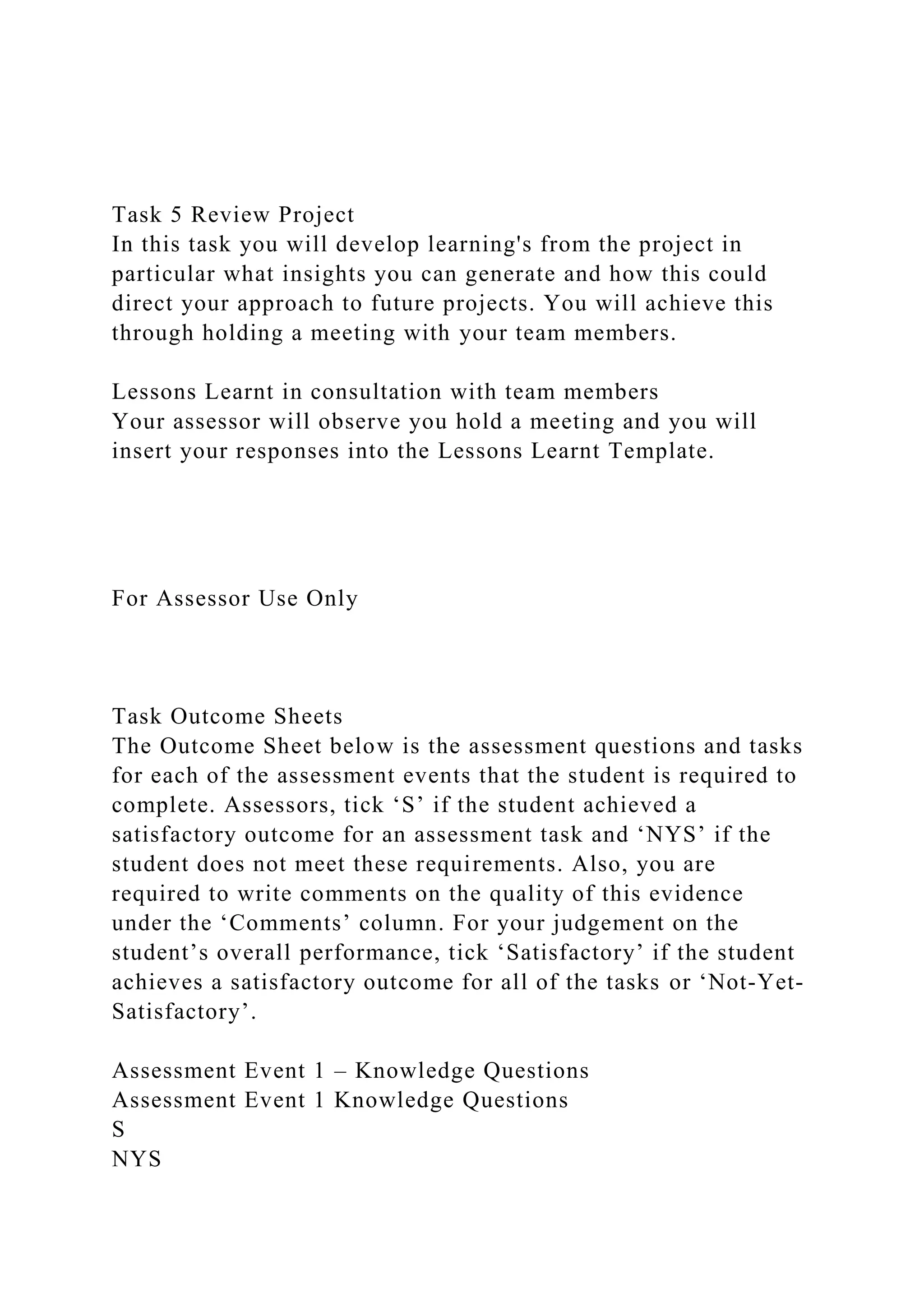 BSBPMG522 Undertake project work1HousekeepingE.docx