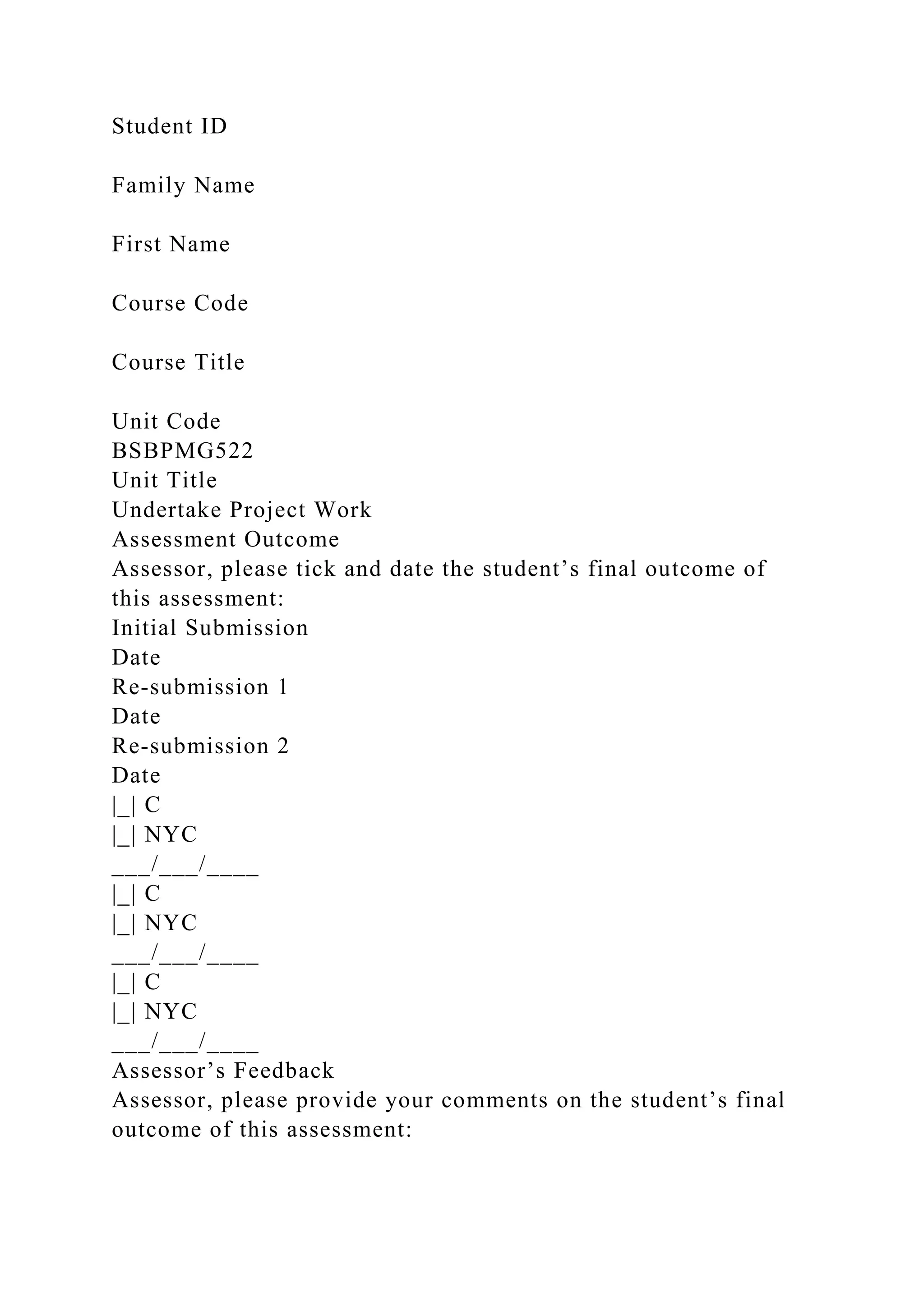 BSBPMG522 Undertake project work1HousekeepingE.docx