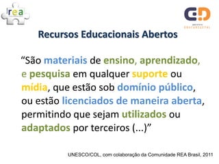 Recursos Educacionais Abertos | PPTX