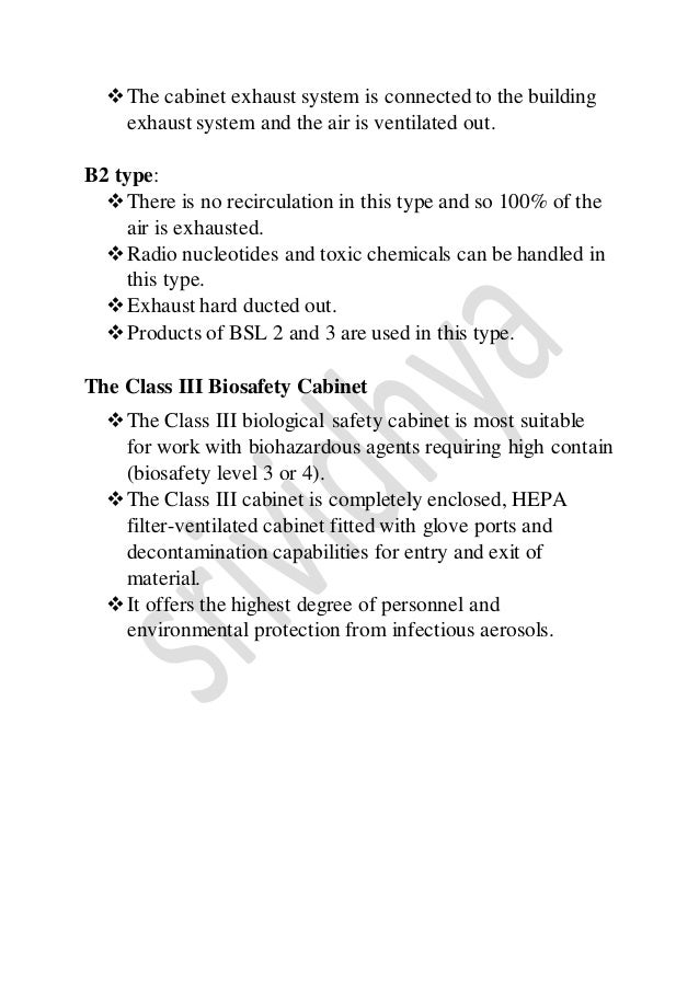 Working Safely In Your Biological Safety Cabinet Ppt Video Online Download