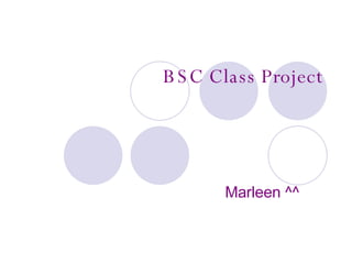 BSC Class Project Marleen ^^ 